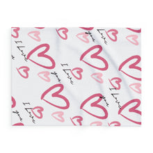Load image into Gallery viewer, Arctic Heart, I love You Fleece Blanket