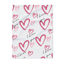 Load image into Gallery viewer, Arctic Heart, I love You Fleece Blanket