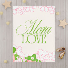 Load image into Gallery viewer, Toddler Blanket — "Alora Love" Floral Personalized Baby Blanket
