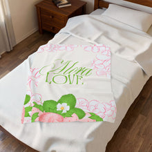 Load image into Gallery viewer, Velveteen Plush Blanket — Flora Love Floral Throw Blanket
